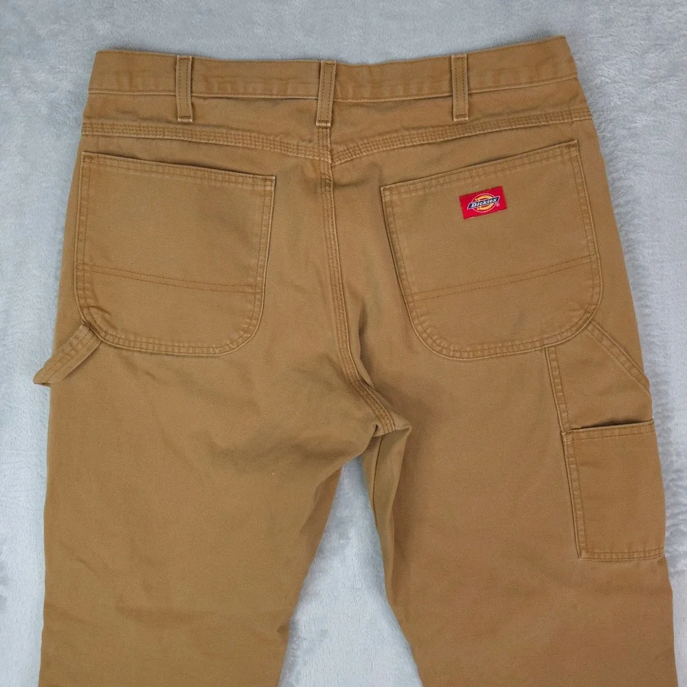 Dickies Carpenter Pants Mens‎ 34x32 Brown Duck Canvas Utility Workwear Gorpcore